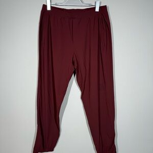 Lululemon Men’s XL Burgundy Zip Ankle Track Joggers Lightweight Pants